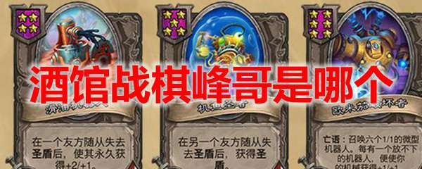 酒馆战棋峰哥是哪个